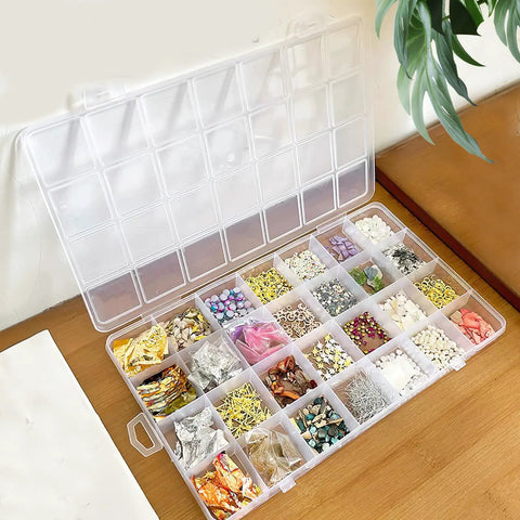 Keep Your Setup Hella Organized With This Solid Clear Plastic Storage Box Featuring 28 Compartments For Jewelry Beads Fishing Tackle Tool Parts And Craft Supplies Without Having To Mess Around Anymore