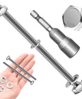 12 Sets 1/4-20 Hex Head Screws Bolts And Nuts Kit With 1/4-20 Bolts Nuts Flat And Lock Washers Fully Threaded 304 Stainless Steel