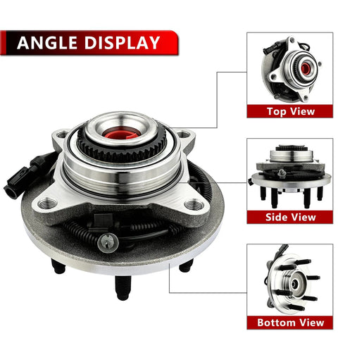 4WD Front Left Or Right Wheel Bearing And Hub Assembly Replacement Suspension Kit For Ford F150 2009 2010 Fits Front Wheel Hub Bearing 4x4 Models