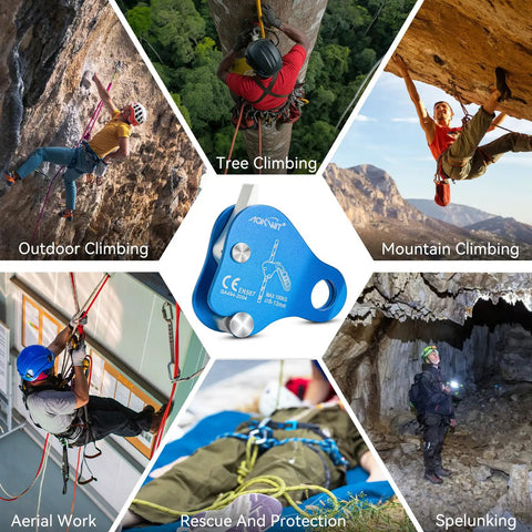 Climbing Ascender Fall Protection Belay Device And Rope Grab For Rock Climbing Mountaineering Arborist Tree Work Expedition