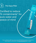 Ice And Water Refrigerator Filter 3 EDR3RXD1 Single Pack With NSF Certification packaging on blue background