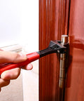 Knuckle Hinge Bender Adjustable Wrench Tool For Residential Door Hinges DIY Friendly Hinge Pliers in use on a door hinge.