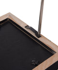 Sawtooth Picture Frame Hangers With Screws Black Metal Heavy Duty 39mm By 7mm By 4mm being installed on a frame back