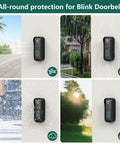 All-season view of Doorbell Mount For Blink Video Doorbell Camera 2nd Gen Compatible No Drill Wall Bracket Easy Install Black Finish