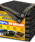 Seventy Percent Shade Cloth 10x20 Feet Shade Net Mesh Tarp With Grommets Black For Outdoor Patio Garden Greenhouse Chicken Coop Balcony