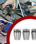 ER25 Spring Collet Set 12 Pcs For CNC Milling Lathe Tool Engraving Machine With One Eighth To Five Eighths Inch Grip Range 0.0006
