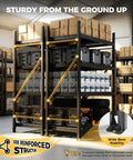 Beefy Heavy Duty Storage Shelves With 6000 Lb Capacity, 61 Inch Wide By 24 Inch Deep By 72 Inch High Industrial Steel Shelving Unit in warehouse