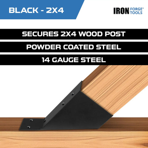 Heavy Duty 2x4 Pergola Brackets Kit Eight Pack Steel Corner Braces Powder Coated For No-Fuss DIY Installations, 45 Degree Angle Brackets And Hardware For Gazebo Roof Kits