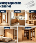Premium Stainless Steel Magnetic Door Catch With Adhesive Strips And Screws in home, kitchen, office, bedroom, wardrobe settings.