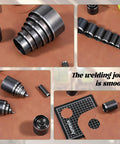 Leather Circle Cutter Tool Set With 31 Piece Circle Punches From 1mm To 55mm Pro Grade High Carbon Steel Cutting Dies on leather surface