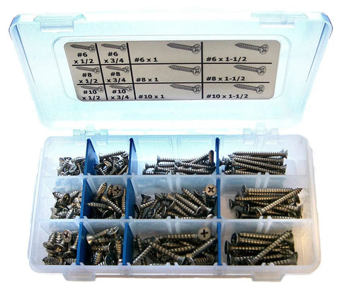 No Nonsense Heavy Duty 18 8 Stainless Steel Phillips Flat Head Sheet Metal Screws 275 Piece Assorted Kit Solid As A Rock For Garage Diy Projects And Quick Outdoor Repairs That Last