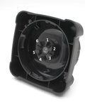 Replacement Ninja Blender Blade With Cup And Lid For Nutri Ninja BL610 And BL710WM showing black plastic blade assembly