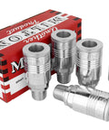 Box of five Three Eighths Inch Male Coupler P Style Quick Connect For Pneumatic Air Tools Pro Grade Heavy Duty Air Fittings