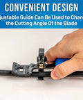 RocketRibbon Cable Shaving Tool RRS1222 For One Half To Seven Eighths Inch Cables 12 To 22 Mm With SK5 Steel Blade in use