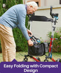 Kekoy 36-inch grabber reacher tool with blue handle beside a walker