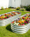 Raised Garden Bed 6 Ft By 2 Ft Metal Elevated Planter Two Pack For Vegetables Flowers And Herbs Galvanized Steel Frame in garden