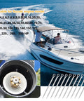 20 Pack Marine Propeller Cotter Pins Pro Grade Stainless Steel Kit For Outboard Motors shown with boat in action