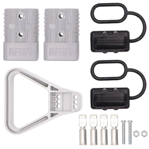 Heavy Duty 175A 600V Battery Connector Quick Disconnect For AWG 1/0 To 2 Gauge kit with connectors and terminals