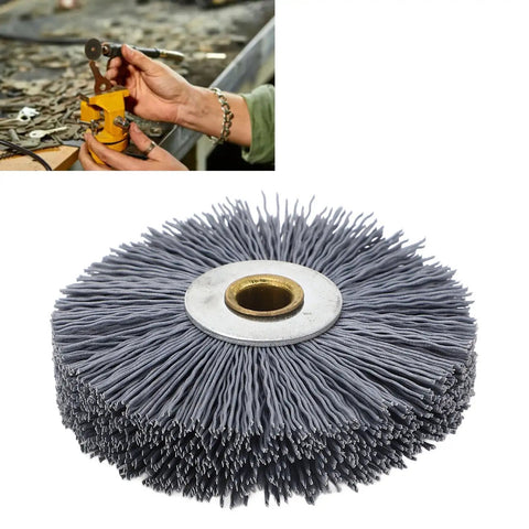 Beefy Deburring Brush For Key Cutting Machines Crimped Wire Wheel Scrub Nylon And Stainless Steel Replacement Carbon Steel