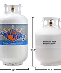 Heavy Duty 30 Pound Steel Propane Tank With Type 1 OPD Valve, Pre Purged And Ready To Fill, DOT And TC Certified