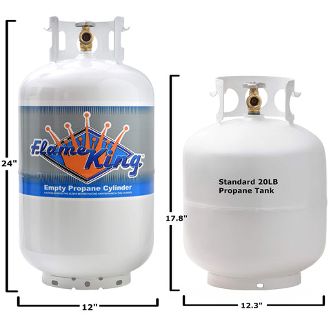 Heavy Duty 30 Pound Steel Propane Tank With Type 1 OPD Valve, Pre Purged And Ready To Fill, DOT And TC Certified