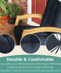 Outdoor Chair Cushions Set Of 2 42x21x4 Inch Cushions For Dining And Rocking Chairs With Ties High Back Comfy Soft Seat Pads