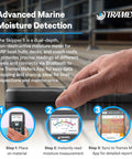 Skipper 5 Boat Moisture Meter SMM5 Non Destructive Analog Gauge For Wood And GRP Hulls Decks And Sandwich Core Structures Dual Depth Readings For Quick Moisture Content Checks On Boats, handheld