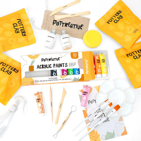Air Dry Clay Kit For Adults And Beginners Pottery Starter Set With Tools And Step By Step Guide No Kiln Needed Easy DIY Craft