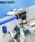 Installed Push To Connect Female Elbow Fittings 1/4 Inch Tube OD To 1/4 Inch NPT Thread 90 Degree Pro Grade Connector for PU Tubing
