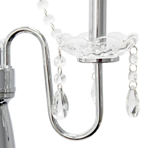 Romantic Cascading Crystal Floor Lamp With Sheer Drum Shade In Chrome Finish, White, Standing 61.5 Inches Tall With A 16.54 Inch Drum Shade, Uses 3X40W Candelabra Bulbs Not Included, A Modern Statement Piece That Turns Heads In Living Room Lighting