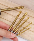 Slick Heavy Duty Three Pack HSS Twist Drill Bit Set Features Serrated Grooving Cutters And Secure Hex Shank Grip For Fast Drilling In Wood Metal Plastic Titanium Steel Works Like A Charm.