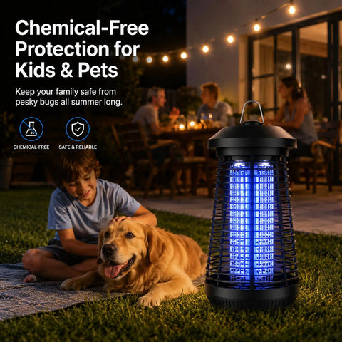 Outdoor Indoor Bug Zapper 18W 4200V Electric Mosquito Killer With UV Light Insect Trap Waterproof for backyard usage