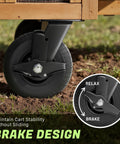 8 Inch Caster Wheels Set Of 4 With 2 Brakes And 2 Fixed Heavy Duty 2200 Lb Solid Rubber Plate Casters with Brake Design close-up