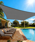 Rectangle Sun Shade Sail Canopy For Outdoor Patio And Pergola 20 By 20 Feet UV Block Up To 95 Percent Breathable HDPE Fabric
