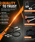 Go-To Air Motor Repair Kit For Graco Fireball 300 And Monark Pumps, includes bolts with orange caps and O-rings.