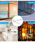 Rotating Pivot Door Hinges Set Four Pack 360 Degree Hidden Stainless Steel Hardware for secret doors and bookcases, shown installed in various applications.