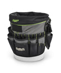 51 Pocket Bucket Tool Organizer For 5 Gallon Buckets, Water Resistant Heavy Duty Utility Bag with multiple pockets and tools.