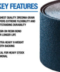 Heavy Duty Zirconia Cloth Floor Sanding Roll 8 Inch By 25 Yard Grit 80x For Hardwood Floors Resin Bonded