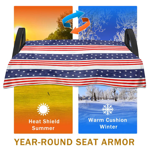 Patriotic USA Flag Golf Cart Seat Covers 51x31 Universal Fit For EZGO Club Car Yamaha 2 Or 4 Seater Microfiber year-round use