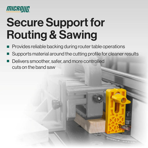 Gravity Heel Kit Pushblock Accessory For Table Saws And Jointers, Auto Retracting Woodshop Safety Gear, secure support during routing.