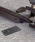10pcs Stainless Steel Flat Straight Braces With Holes For Wood And Metal Repair, Heavy Duty Joining Plates on concrete surface