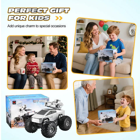 Families gift Amphibious RC Car With Water Cannon And Waterproof Remote Scale One To Sixteen 4WD Monster Truck to kids