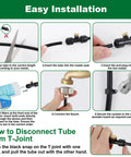 Step-by-step installation guide for Outdoor Misting System for Patio Cooling 75Ft Water Mister Hose Kit with Brass Nozzles.