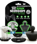 Ultra Durable Stainless Steel Bathroom Sink Drain Protector With Stopper Bundle Includes 1.25 Inch Adapter, 1.5 Inch Large Adapter