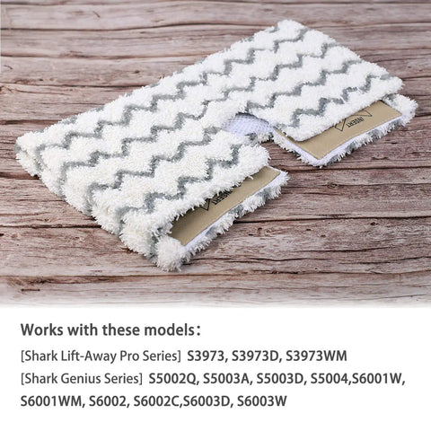 Steam Mop Pad Replacement For Shark Lift-Away Pro And Genius Pocket Mops 13.5 X 14 Inch Washable Pads 4 Pack
