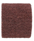 Heavy Duty Non Woven Wire Drawing Wheel With Abrasive Coating For Rapid Polishing And Uniform Shaping showing maroon abrasive surface.
