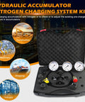 Nitro Charged Hydraulic Accumulator Kit With Nitrogen Charging And Pressure Test Gauges 3 Gauges And 7 Couplings in case