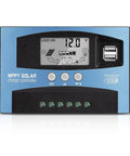 MPPT Solar Charge Controller 100A for 12V/24V Systems With LCD Display, Dual USB Ports, Timer On Off