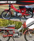 Drive Chain 102 Link With Chain Breaker For 50cc To 125cc 4 Stroke Dirt Bikes shown on vintage red bike