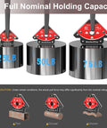 Six Magnet Welding Set With 2x25Lb 2x50Lb 2x75Lb Arrow Holder For 45 Degree 90 Degree 135 Degree Alignment on steel cylinders